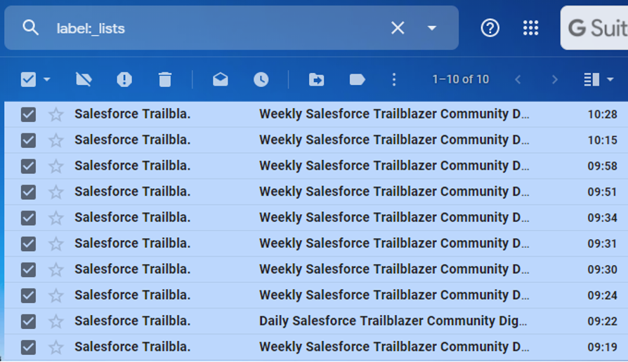 A full inbox