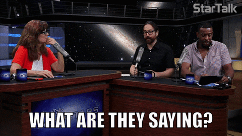 Text: "What are they saying"