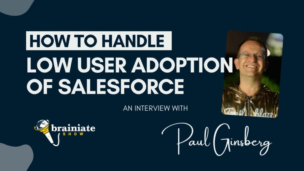 Text reads "How to handle low user adoption of Salesforce"