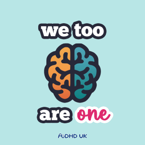 Picture of a brain, split into two halves with very different colours