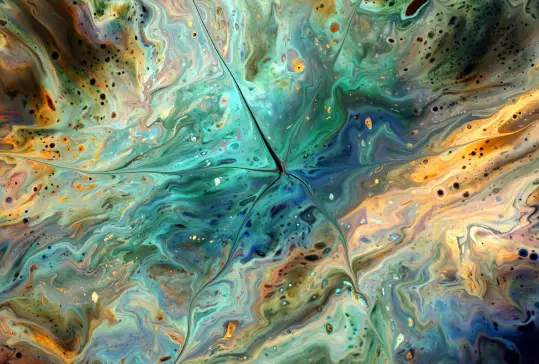 Lots of swirls - it could be an oil painting, or perhaps a picture of a galaxy